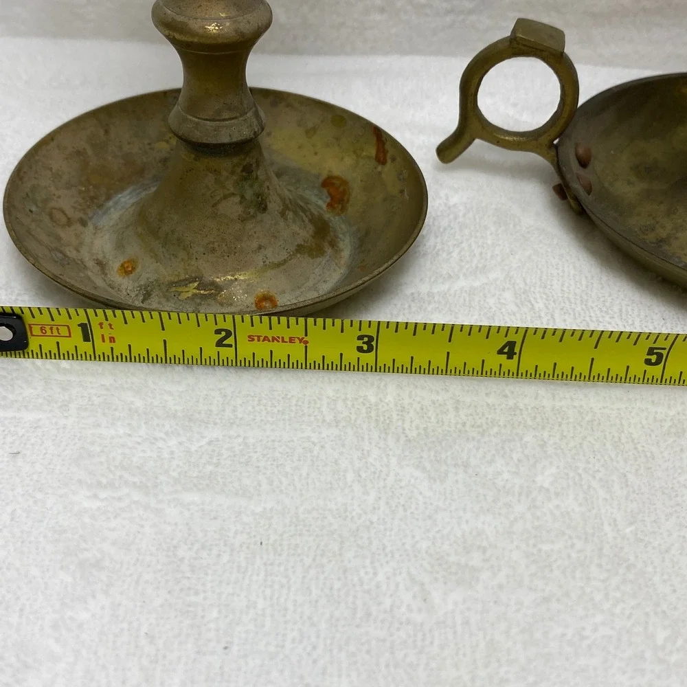 Vintage Brass Candlestick Holder Ornate‎ Small Taper Candle Holder Dinner Table